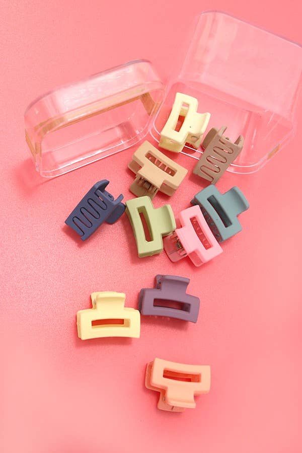 Hair Clips Flower Wavy Rectangle Set, Modest Fashion Accessory
