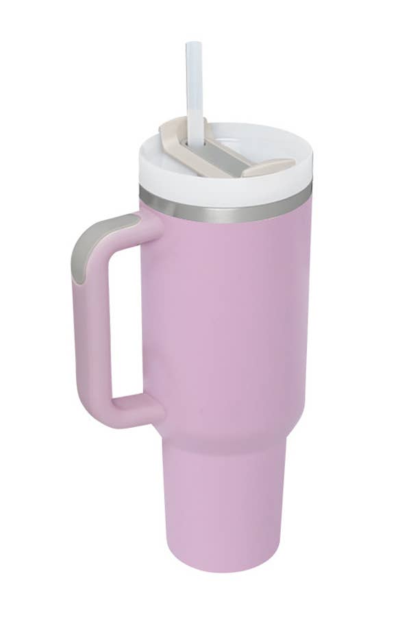Stainless Steel Tumbler 40 Oz Solid, Double Wall Vacuum, Gift For Her