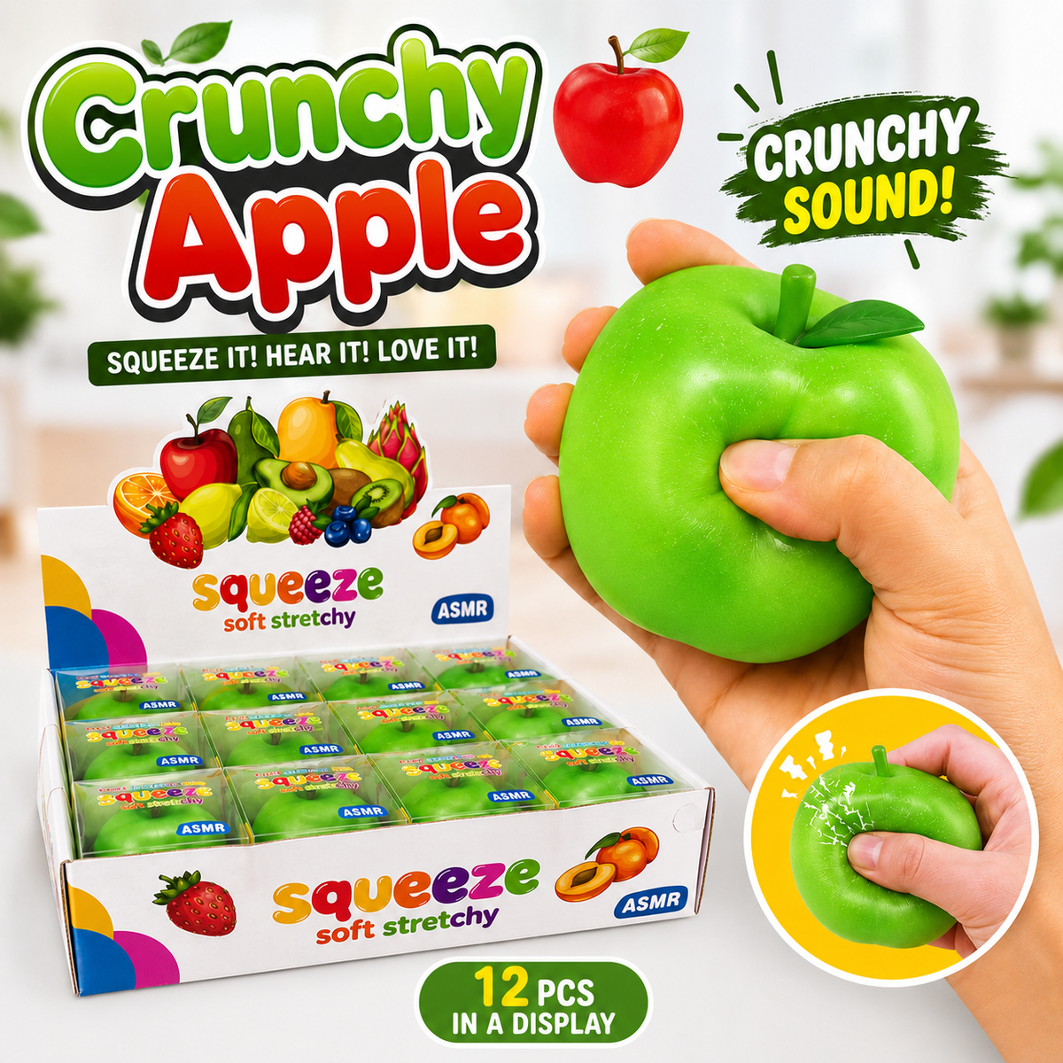 Crunchy Apple ASMR Squishy — Individually Boxed - The Sensory