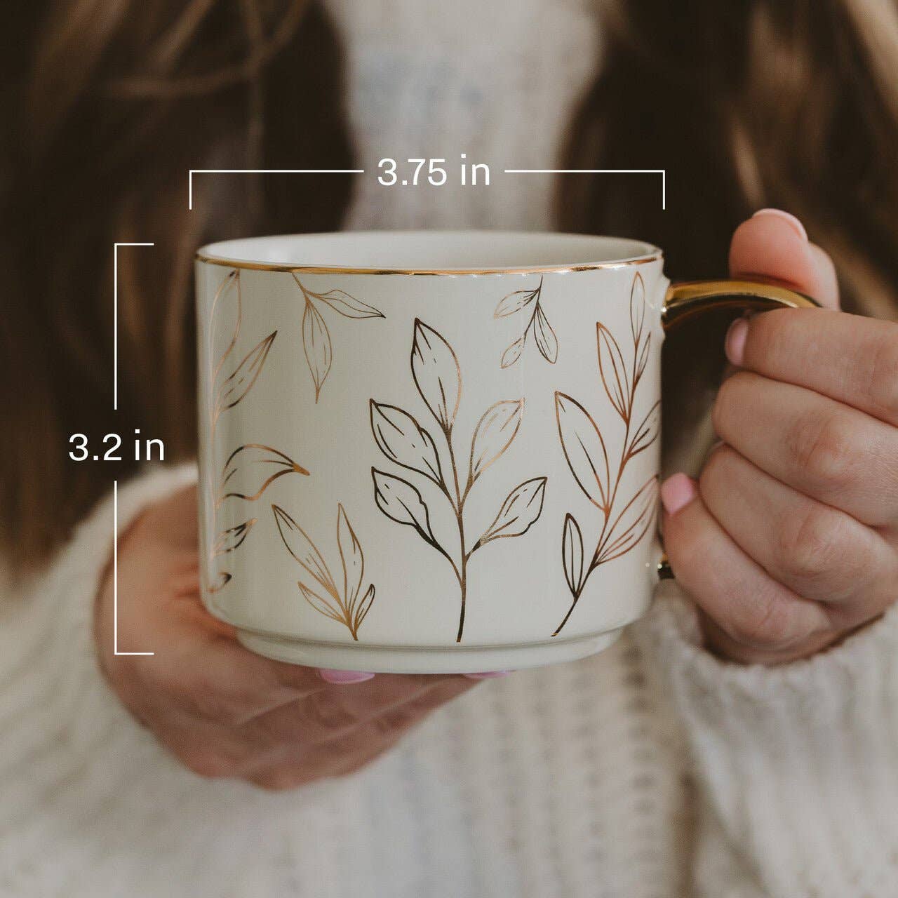 Gold Delft Mom Mug | 14oz Fine Bone China, Real Gold Accents | Mother's Day & Everyday Gift
