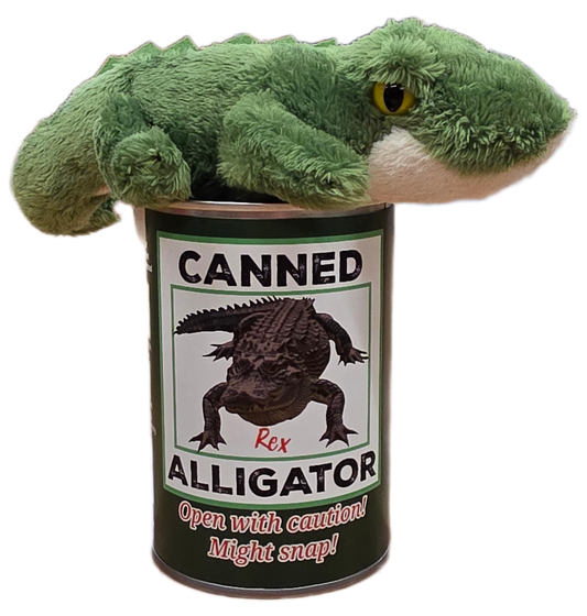 Alligator In A Can Pop Top | Plushy With Keepsake Can