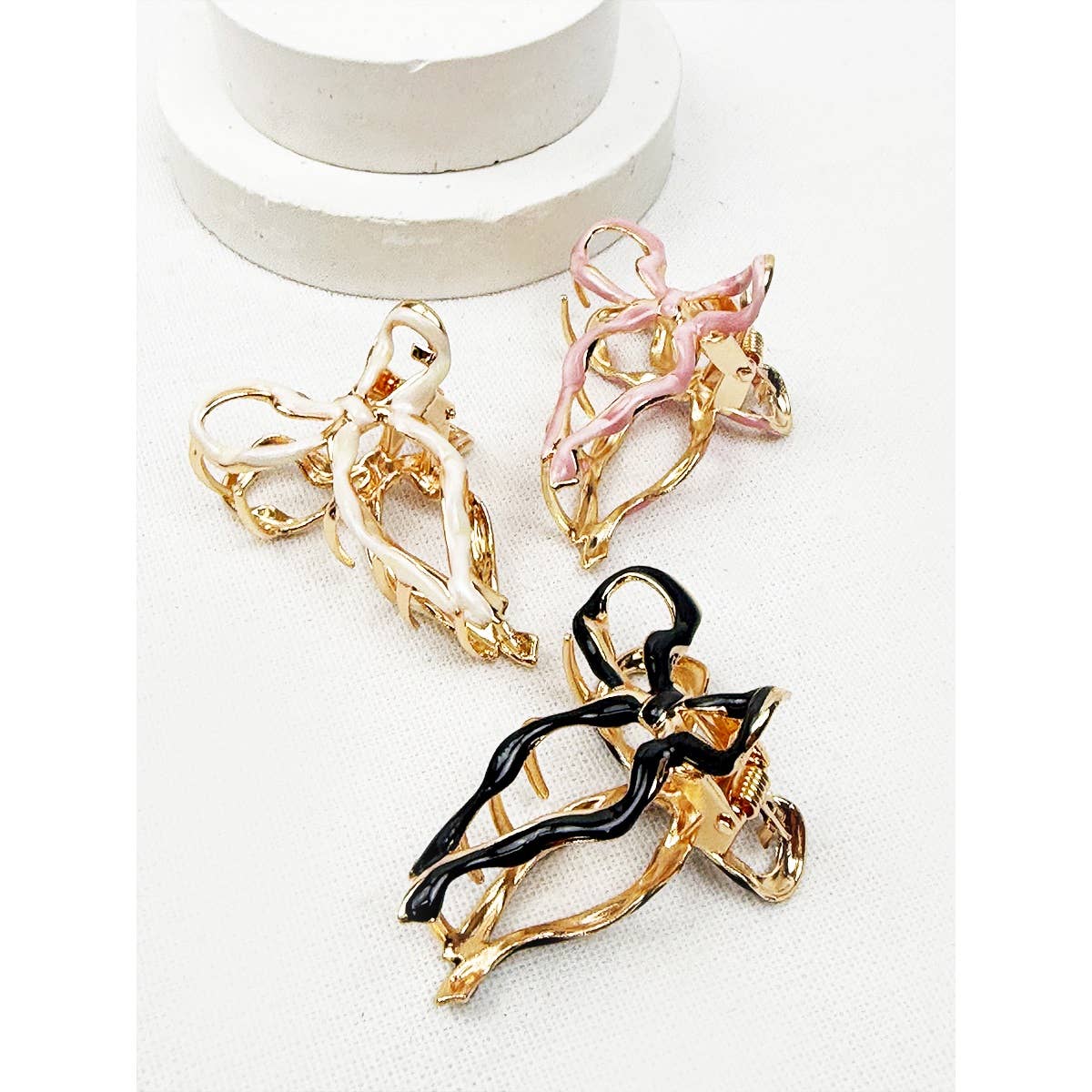 Claw Clip Bow Shape Mini Metal