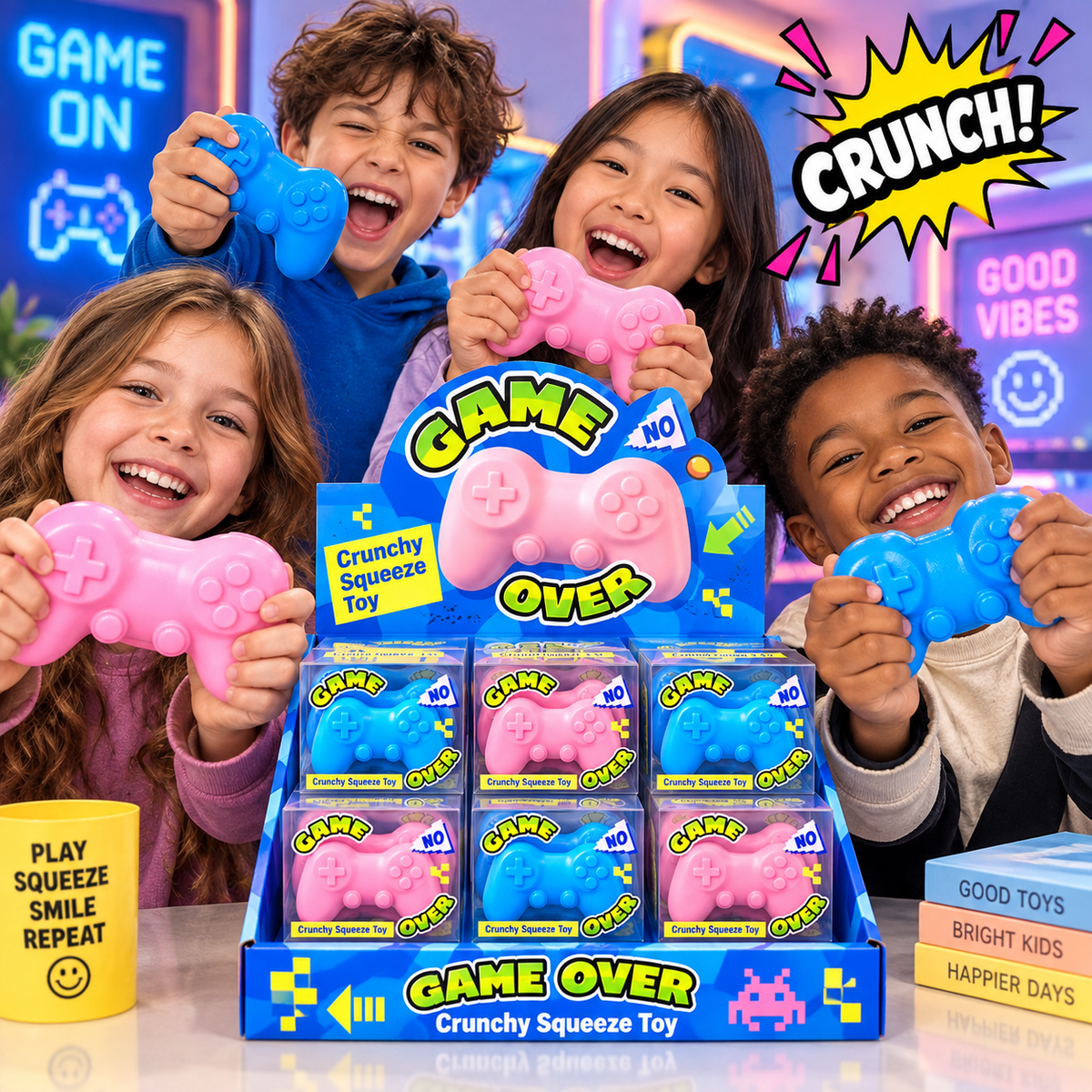 Game Over Crunchy Squeeze Toy — ASMR Game Controller Squishy - The Sensory