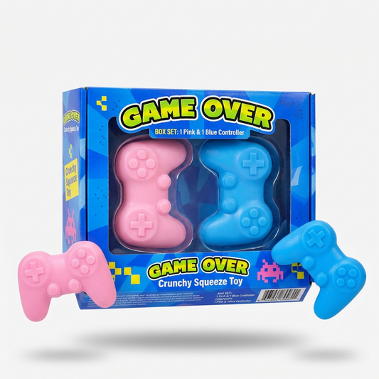 Game Over Crunchy Squeeze Toy — ASMR Game Controller Squishy - The Sensory