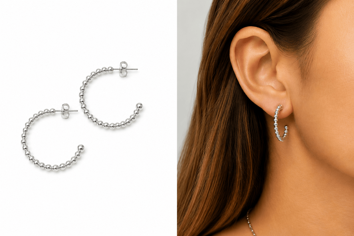 LuLu Mac SILVER HOOP EARRINGS - The Sensory