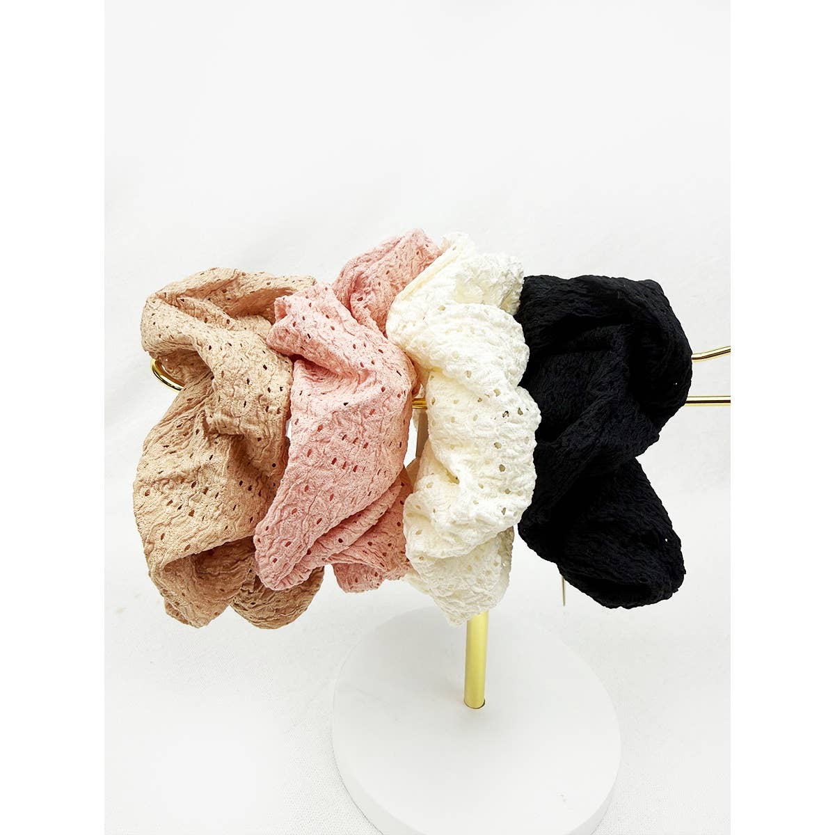 Scrunchies Eyelet Lace Assorted Colors
