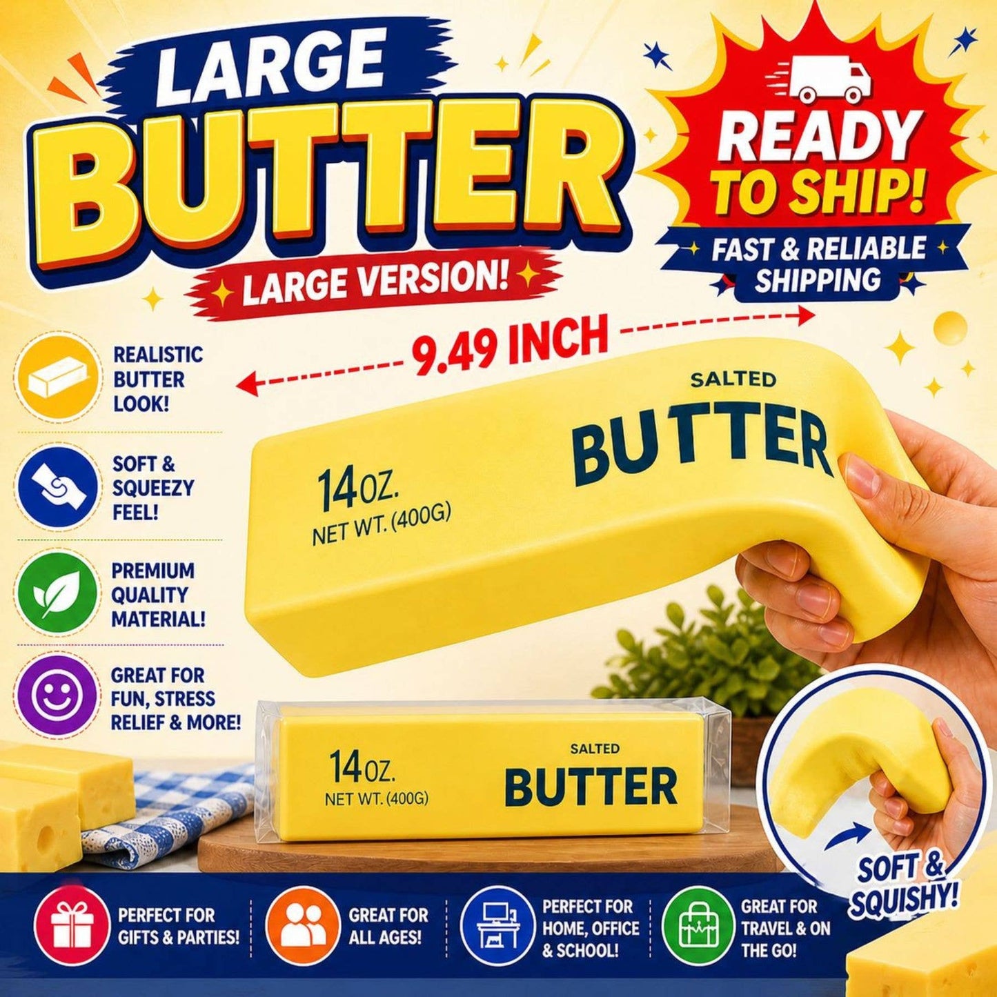 Butter Squishy | Jumbo