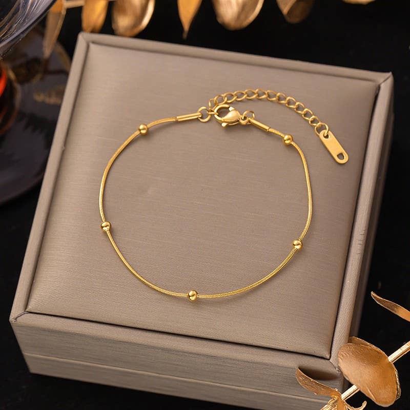 Shine Keeper Bracelet Stainless Steel Tarnish Free Waterproof Mixed Chain Design