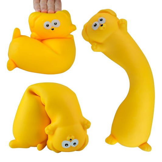 PRE-ORDER- Orb Easy Sqweezy Stretchy Dog | Viral | Yellow - The Sensory