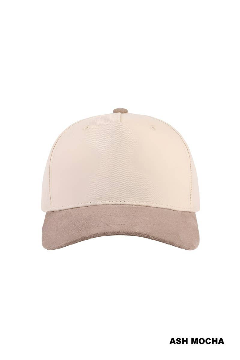 Canvas Cotton Cap Modest Fashion Two Tone Design Adjustable Strap