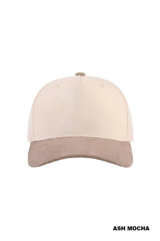 Canvas Cotton Cap Modest Fashion Two Tone Design Adjustable Strap