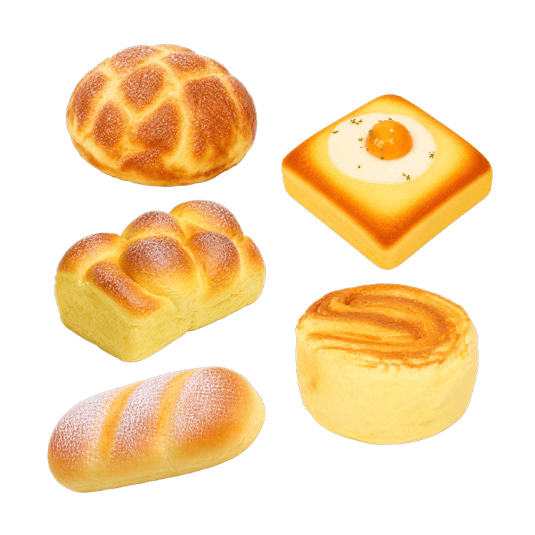 Fun Doh Bakery Slow Rise Squishy Bread Variety - 12/Display - The Sensory