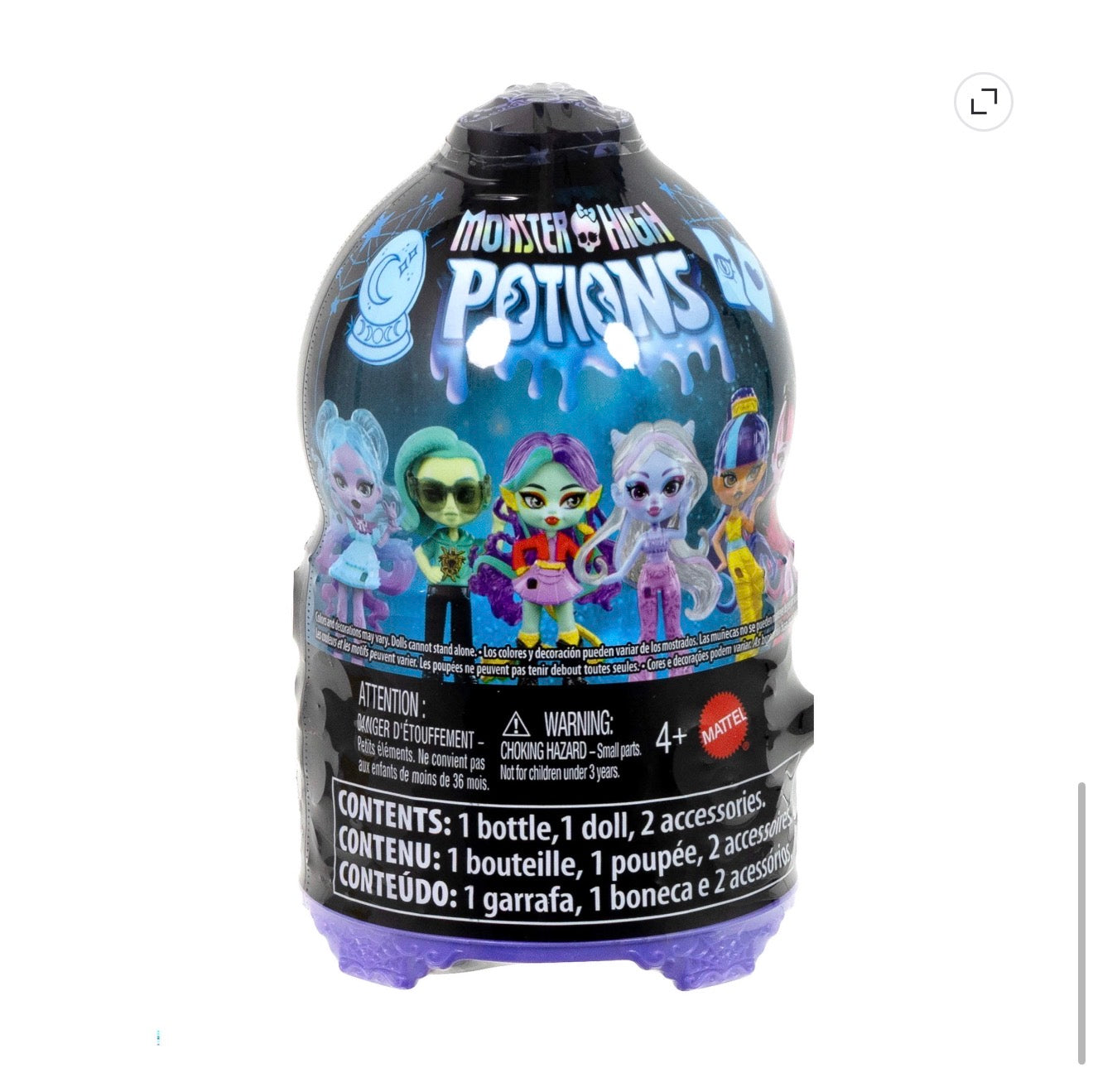 Monster High Potions | Crystal Ball Mini Dolls, Surprise 3-inch Character Figures