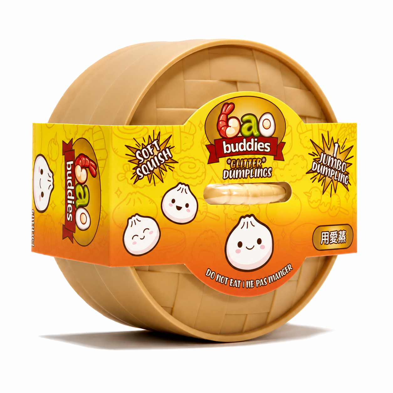Bao Buddies Glitter Dumplings Sensory Toys Squishy Steamers For Stress Relief