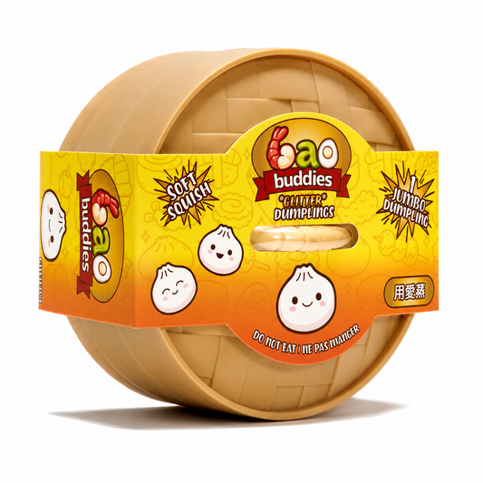 Bao Buddies Glitter Dumplings Sensory Toys Squishy Steamers For Stress Relief