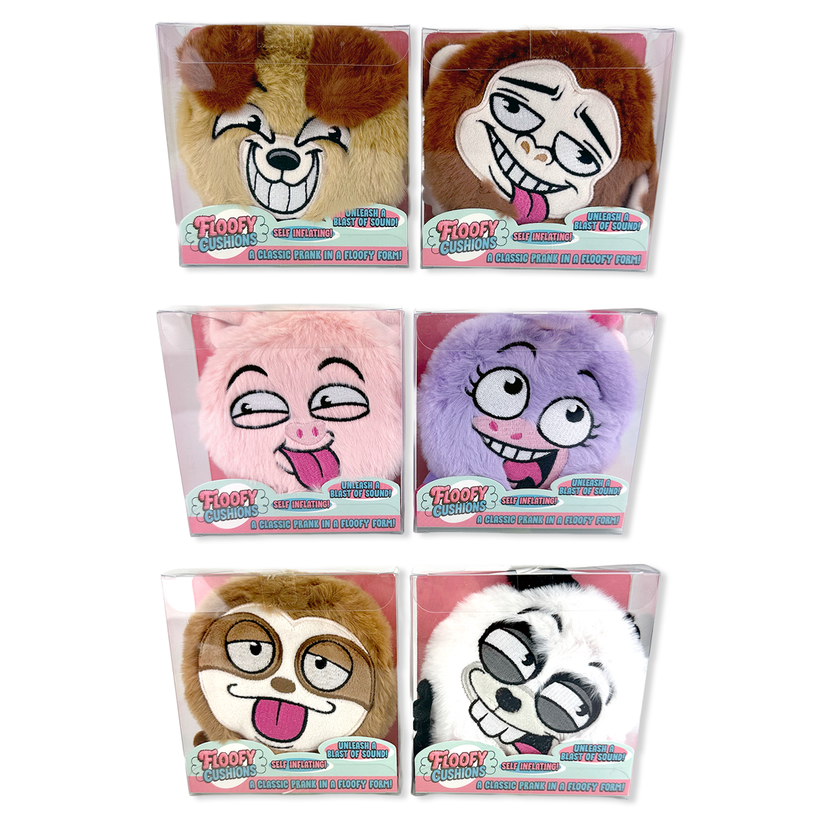Soft Sidesplitters Floofy Cushions Plush Whoopee Cushions Assortment