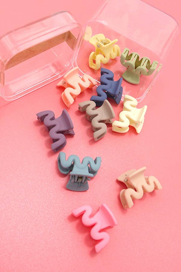 Hair Clips Flower Wavy Rectangle Set, Modest Fashion Accessory