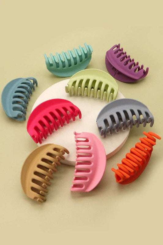 Hair Claw Clip Oversized Matte Half Moon Chic Non Slip Durable Accessory