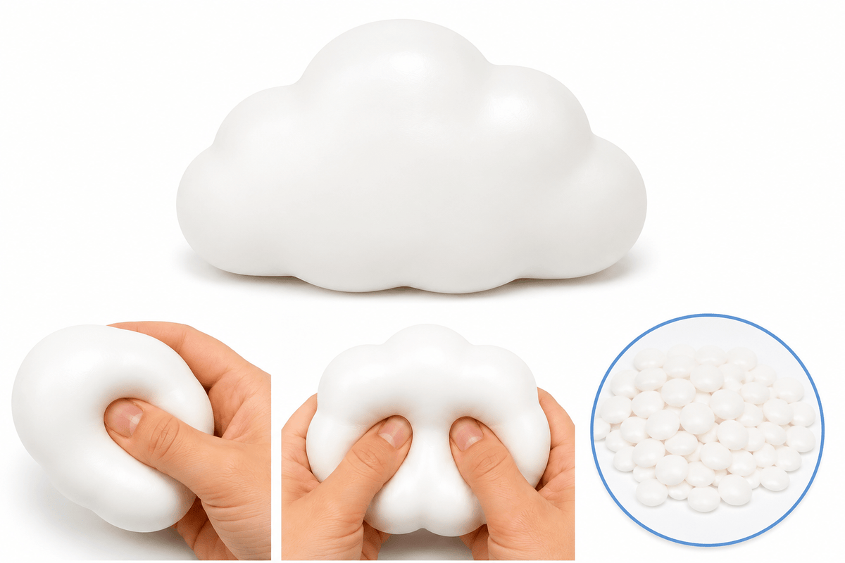 Plain White Cloud Crunchy Squishy - The Sensory