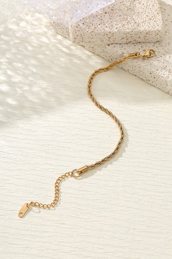 Shine Keeper Bracelet Stainless Steel Tarnish Free Waterproof Mixed Chain Design