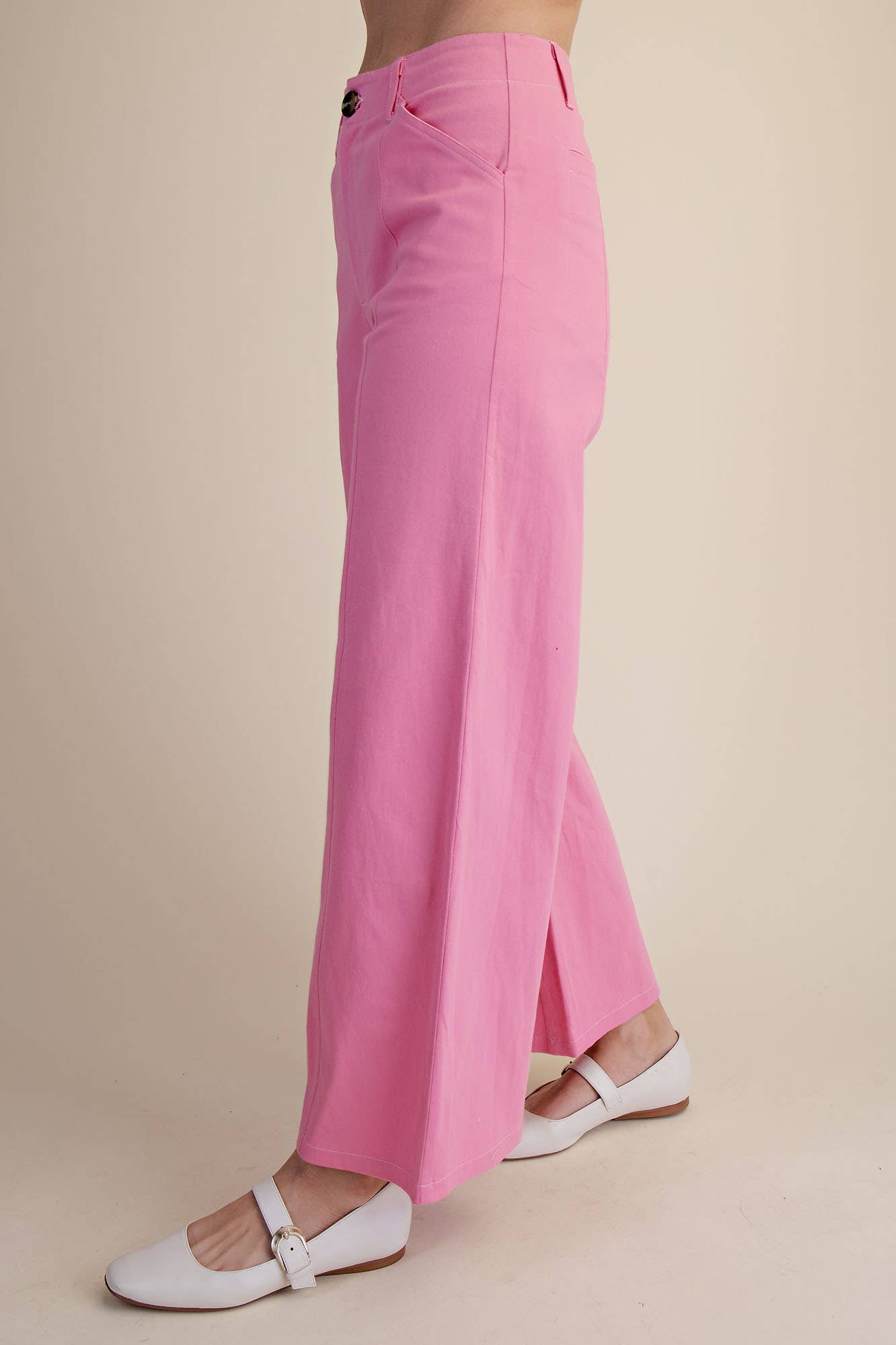 Pants High Rise Stitch Seamed Crop With Pockets Modest Fashion Faith Based