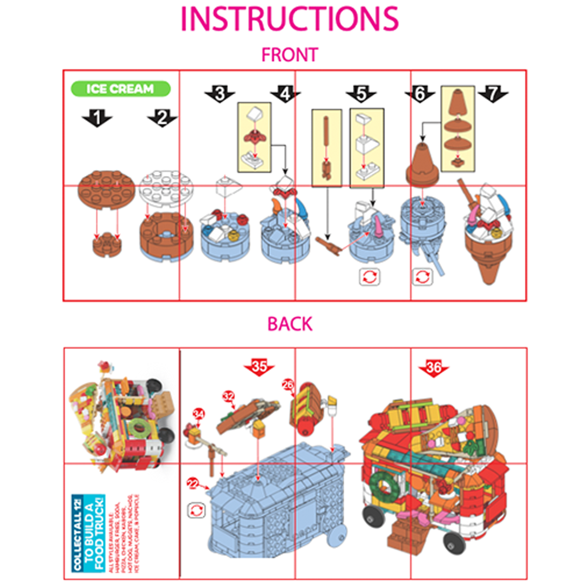 Micro Block Fast Food Set Rush Hour Burger Building For Tiny Chefs