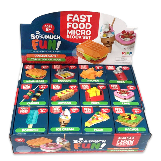 Micro Block Fast Food Set Rush Hour Burger Building For Tiny Chefs