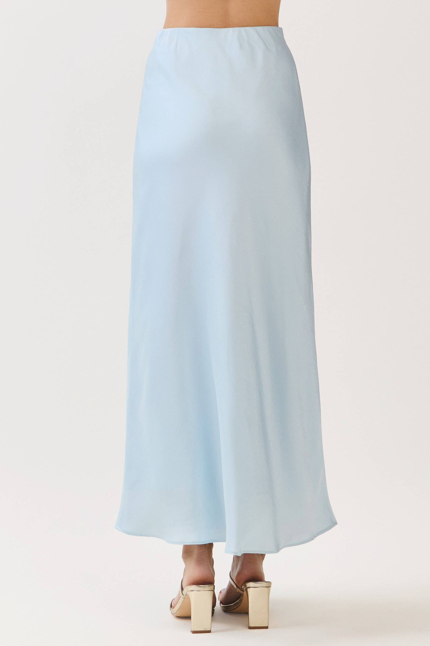 Satin Maxi Skirt – Side Zipper Closure, A-Line, Modest Fashion