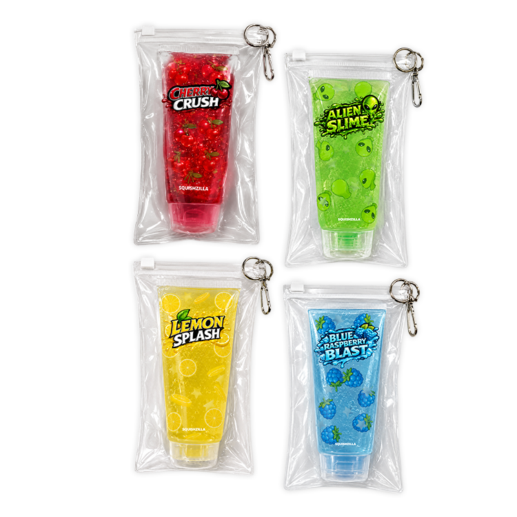 Fun Doh Squishy Tube Toy Fidget Sensory Keychain- 12/Display
