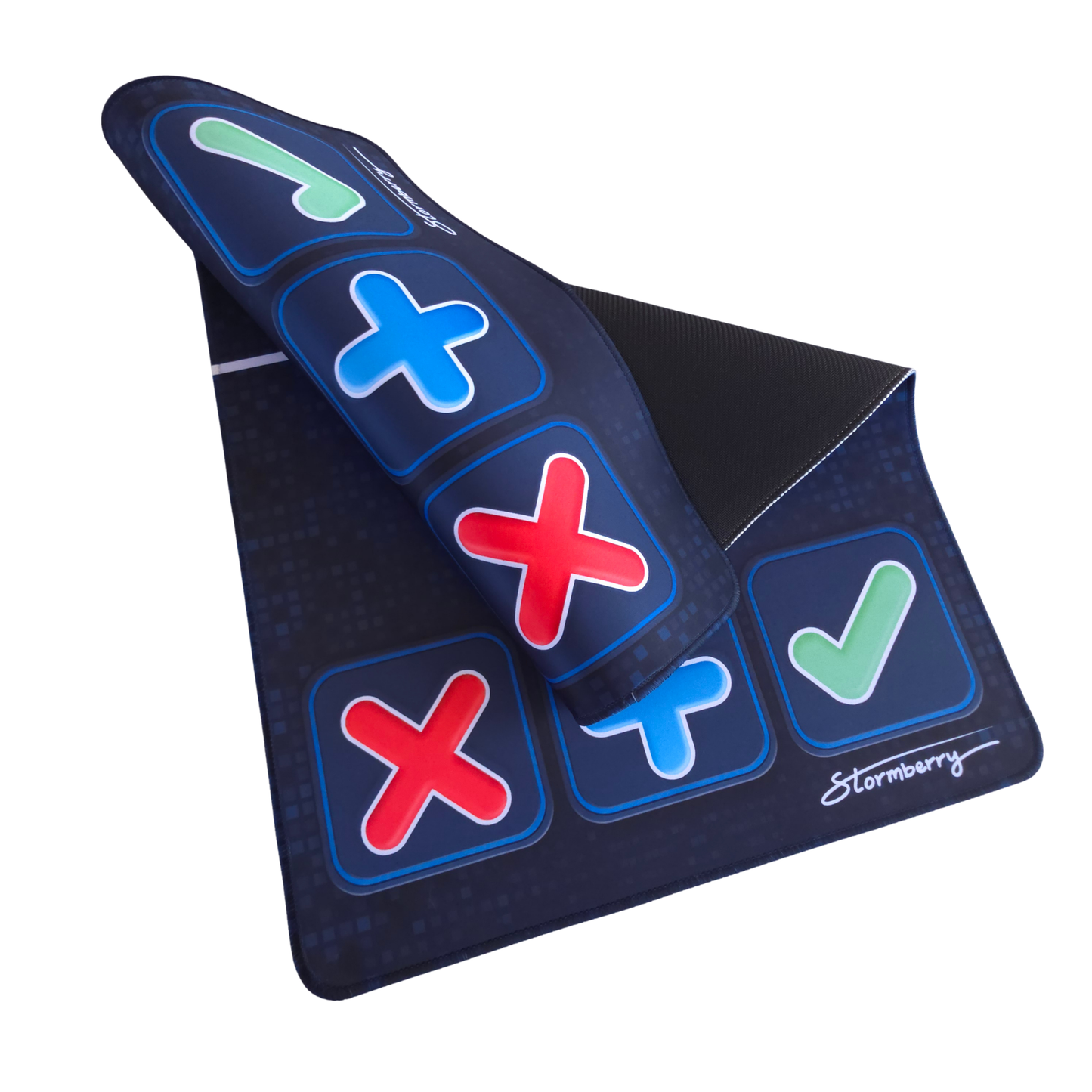 Squishy Trading Mat Swap Spots Extra Large 14x24 Blue Digital Pixel