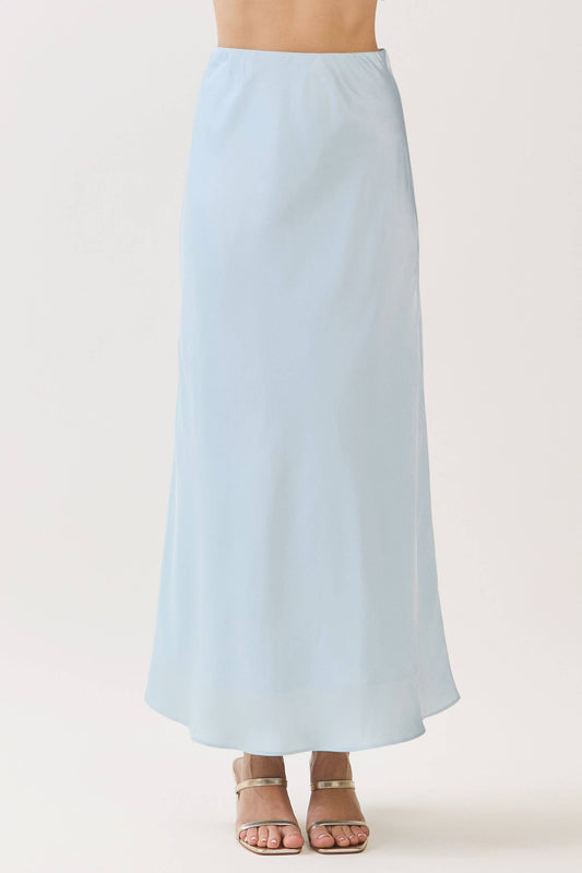 Satin Maxi Skirt – Side Zipper Closure, A-Line, Modest Fashion