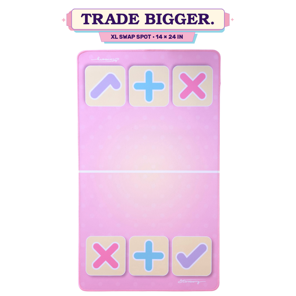 Squishy Trading Mat Swap Spots Extra Large 14x24 Signature Pink