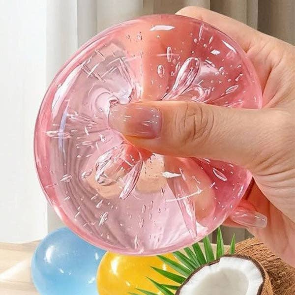Coconut Oil Squishies® Solid Squish Fidget Stress Ball (1pc) Assorted Colors - The Sensory