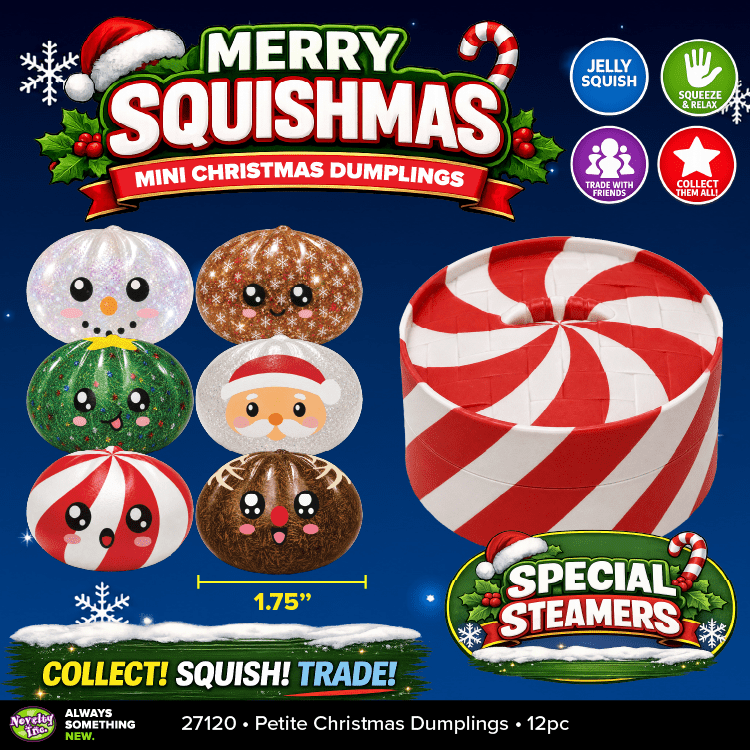 Fun Doh Petite (Mini) Squishy Christmas Dumplings Toy - The Sensory