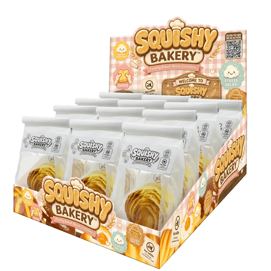 Fun Doh Bakery Slow Rise Squishy Bread Variety - 12/Display - The Sensory