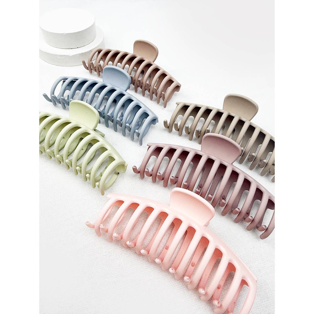 Hair Claw Matte Pastel Round Jumbo Clip