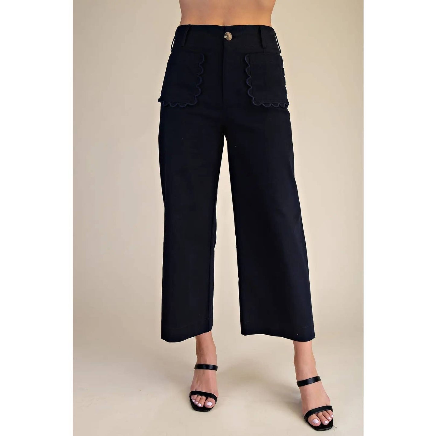 Pants Cropped Wide Leg Colette Style Cotton Blend Modest Fashion Faith Based