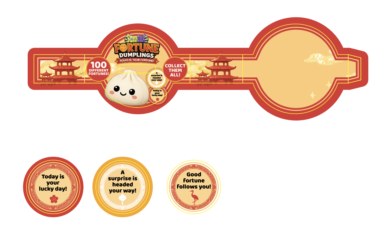 Fun Doh Mystery Fortune Cookie Squishy Dumpling - 12/Display - The Sensory