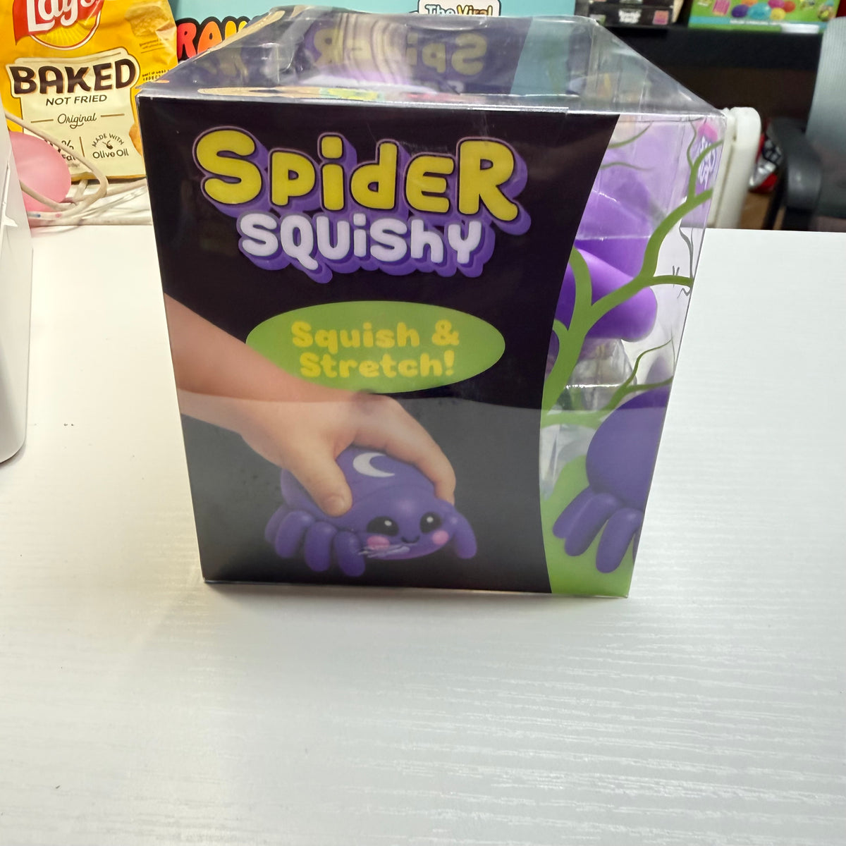 RMS Crazy Fun Jumbo Spider Squishy | Halloween Slow-Rise Squeeze Toy
