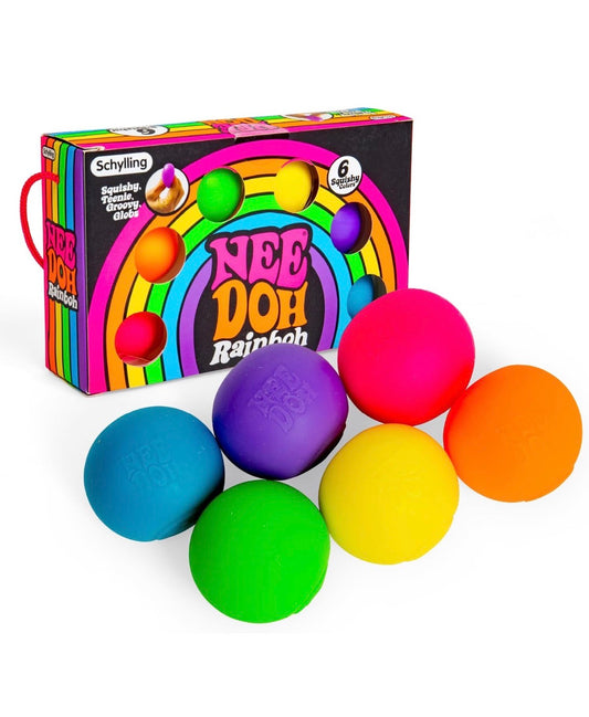 NeeDoh Rainboh Teenie | Authentic | Contains 6 Mini Squish