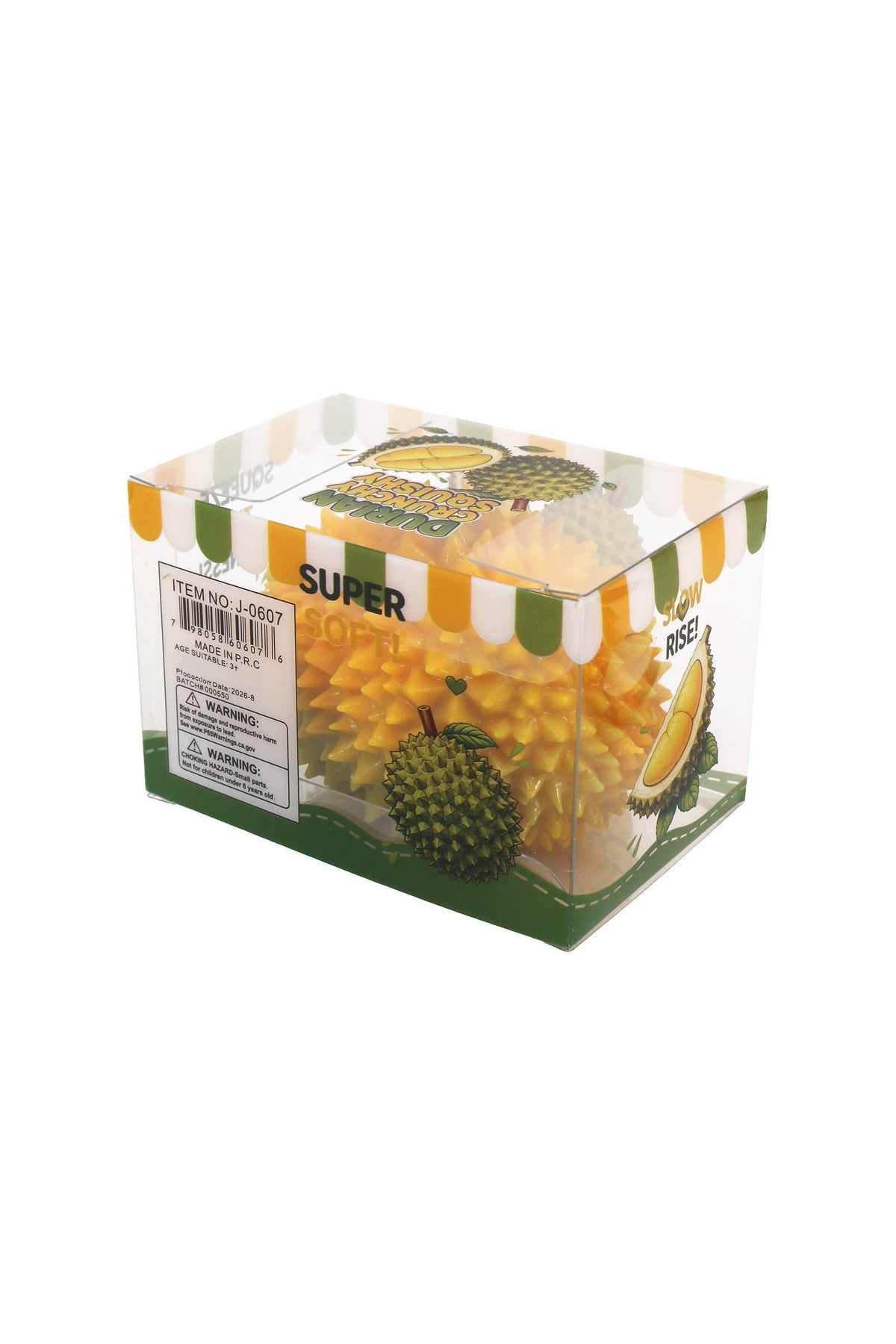 Durian Fruit Crunchy Bead Slime Filled TPR Squishy