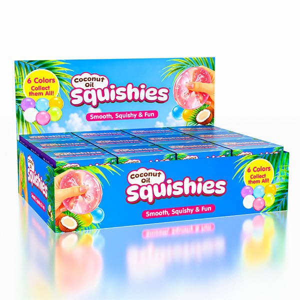 Coconut Oil Squishies® Solid Squish Fidget Stress Ball (1pc) Assorted Colors - The Sensory