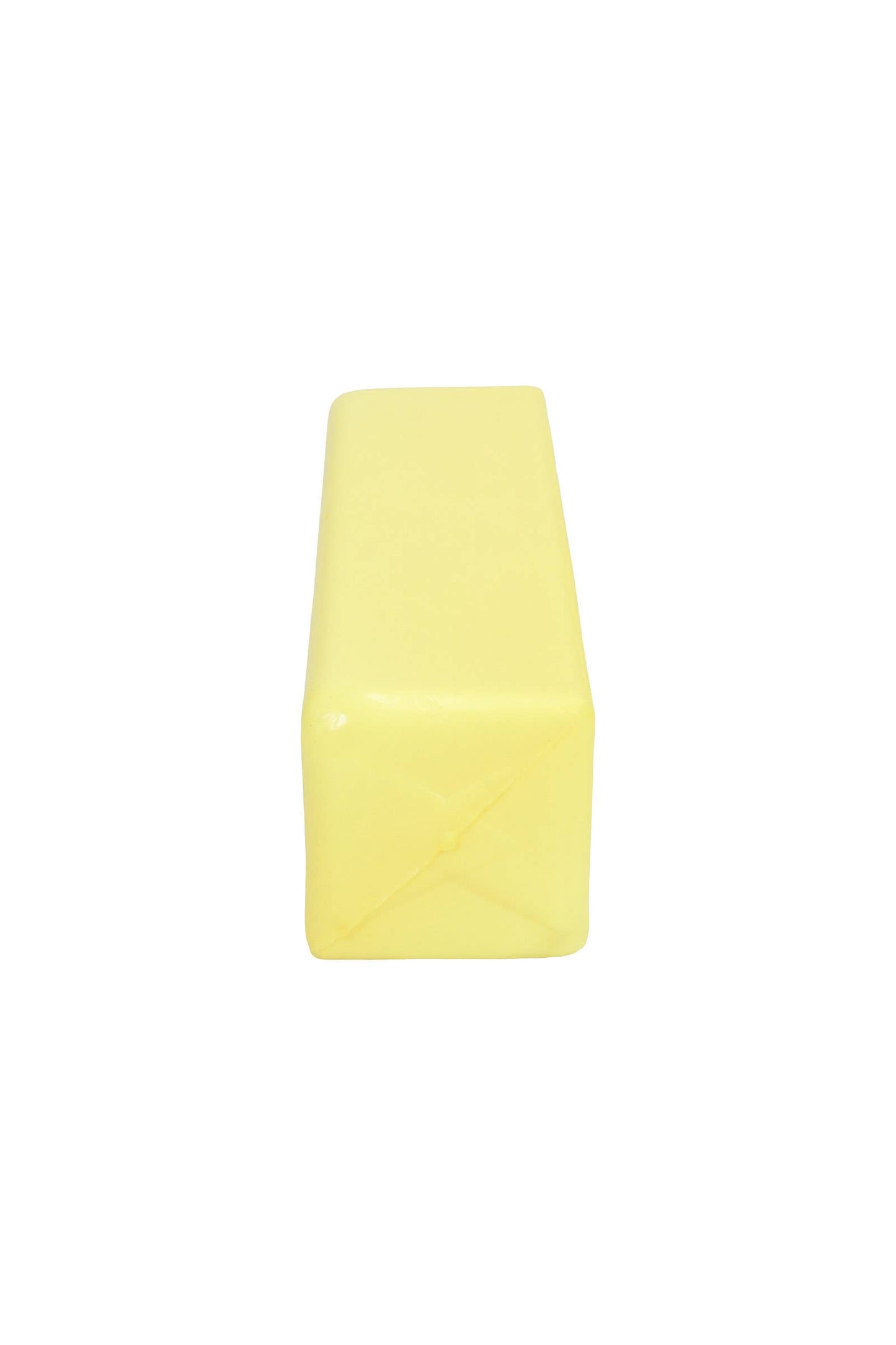 Butter-scented slow-rise foam squishy, 5-inch desk stress-relief toy in yellow