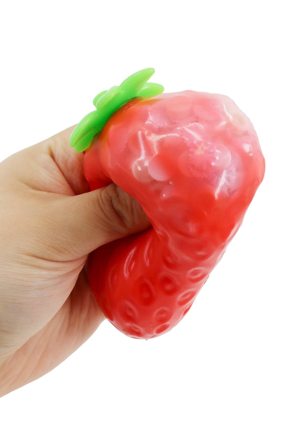 Strawberry Crunchy Bead Soft Slime Filled TPR Squishy - The Sensory