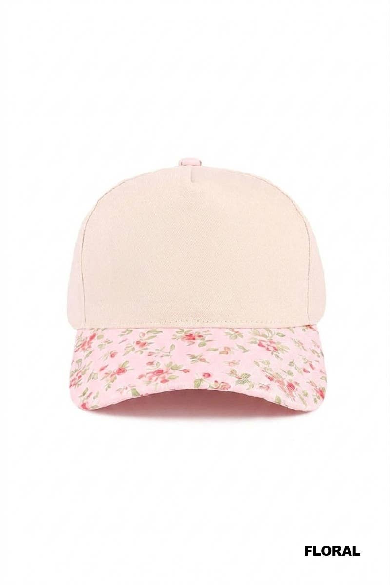 Canvas Cotton Cap Modest Fashion Two Tone Design Adjustable Strap