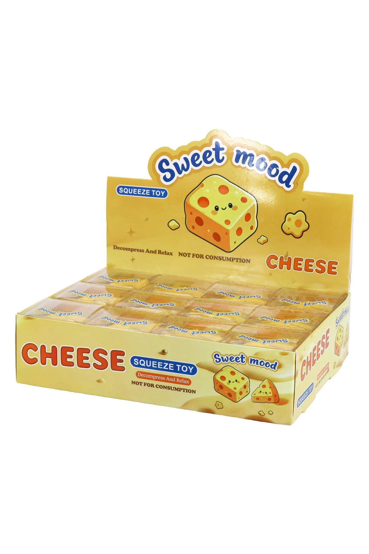 Cheese Zero Rebound TPR Crunchy Bead Slime Filled Squishy