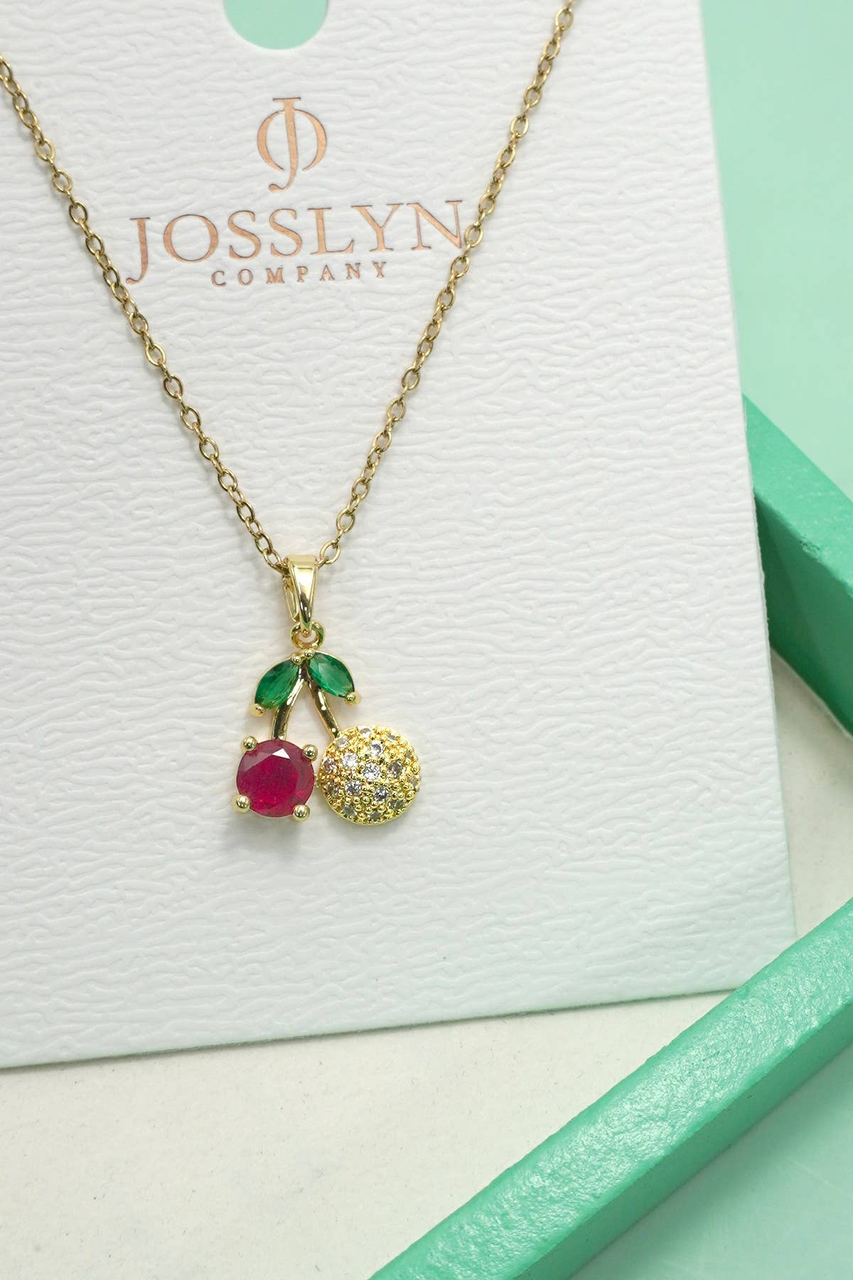 Fruit Pendant Necklace With 18K Gold Finish Stainless Steel Non Tarnish Gifts For Her