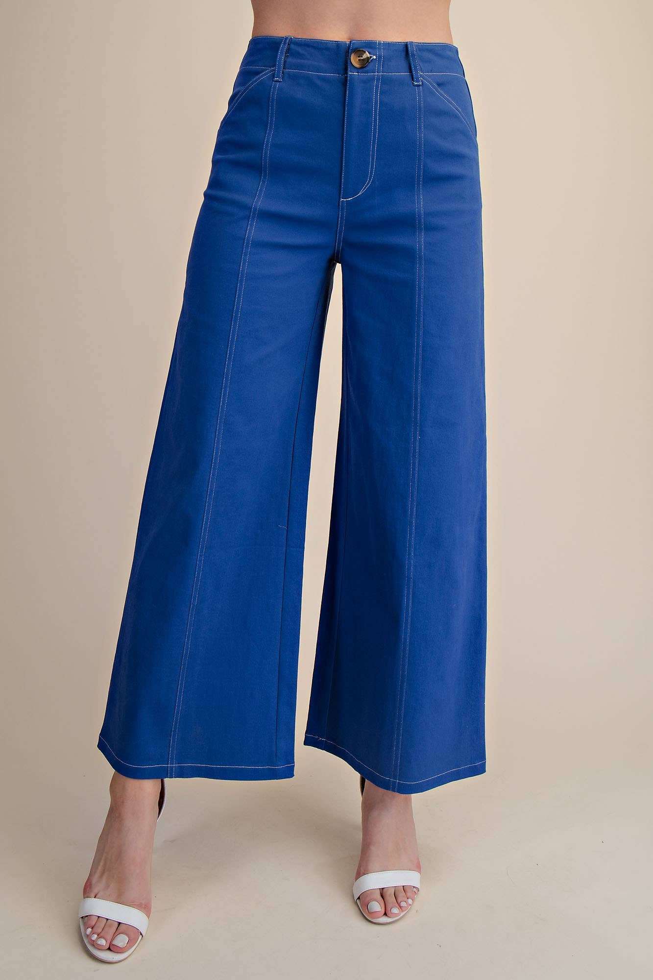 Pants High Rise Stitch Seamed Crop With Pockets Modest Fashion Faith Based