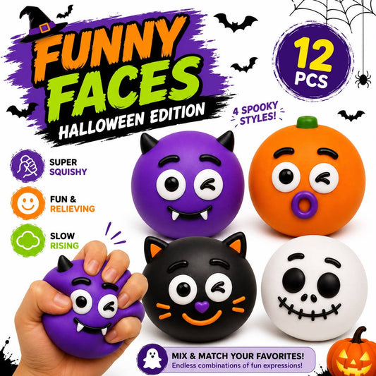 Funny Faces Squishy (Halloween Edition) — 4 Spooky Styles - The Sensory