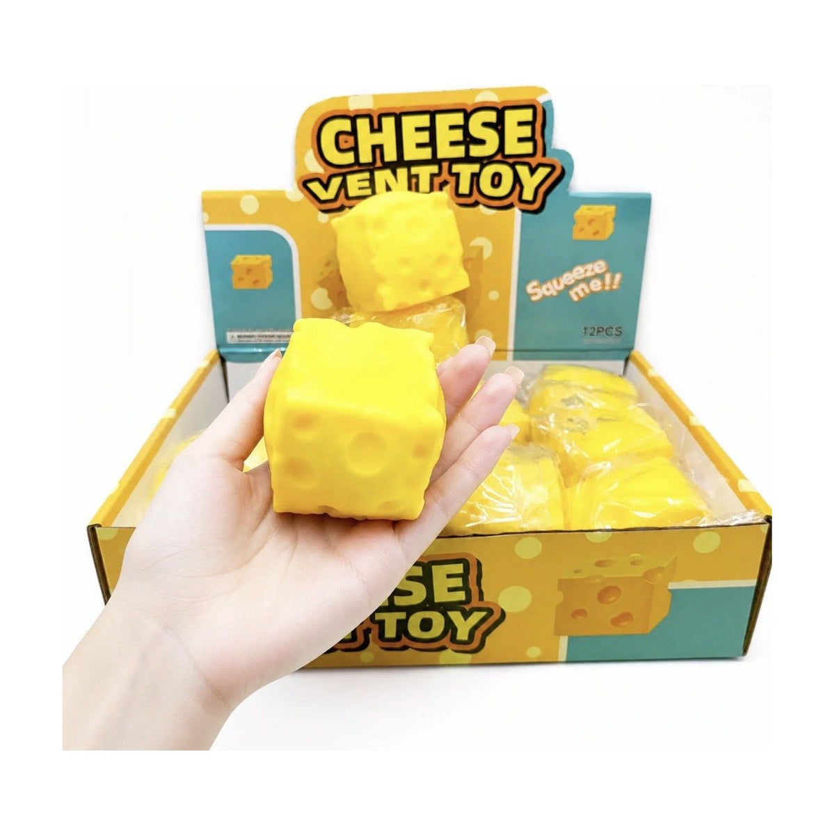Cheese Cube Squishy Stress Reliever - The Sensory